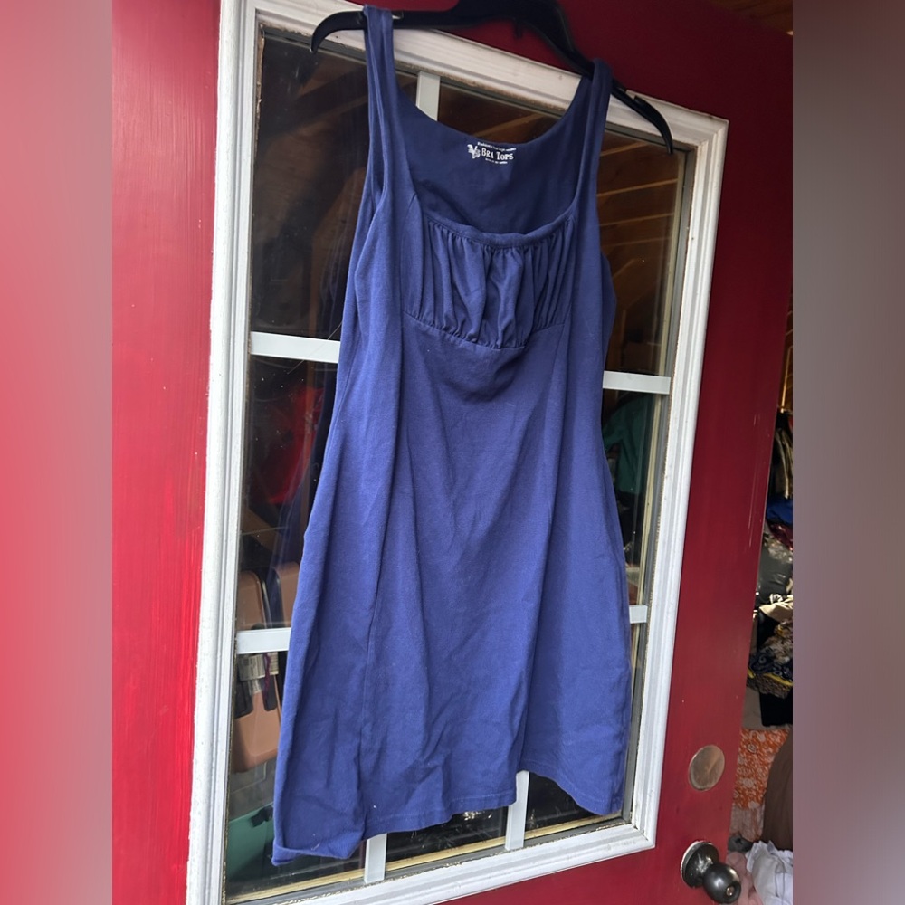 ☀️3/$15☀️ Bra Tops blue bodycon mini dress Size small